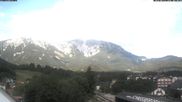 Archived webcam image showing Train station Puchberg - view to the Schneeberg on 15 Jun 2026 at 08:22