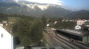 Archived webcam image showing Train station Puchberg - view to the Schneeberg on 18 Jun 2026 at 06:13