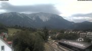 Archived webcam image showing Train station Puchberg - view to the Schneeberg on 12 Jul 2026 at 20:18