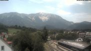 Archived webcam image showing Train station Puchberg - view to the Schneeberg on 2 Aug 2026 at 12:43