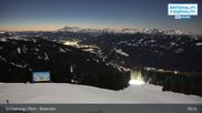 Archived webcam image showing Top Station 6 Seater Chairlift on 27 Feb 2026 at 19:06