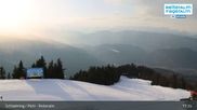Archived webcam image showing Top Station 6 Seater Chairlift on 22 Mar 2026 at 17:54