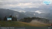 Archived webcam image showing Top Station 6 Seater Chairlift on 18 Aug 2026 at 19:44