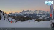 Archived webcam image showing Reiteralm - Preunegg Jet top station on 26 Feb 2026 at 05:56