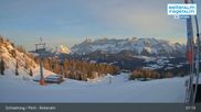 Archived webcam image showing Reiteralm - Preunegg Jet top station on 26 Feb 2026 at 07:56