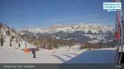 Archived webcam image showing Reiteralm - Preunegg Jet top station on 26 Feb 2026 at 11:56