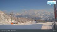 Archived webcam image showing Reiteralm - Preunegg Jet top station on 28 Mar 2026 at 08:44