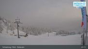Archived webcam image showing Reiteralm - Preunegg Jet top station on 15 May 2026 at 07:12