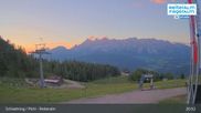 Archived webcam image showing Reiteralm - Preunegg Jet top station on 12 Jul 2026 at 21:11