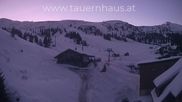 Archived webcam image showing Planneralm: View Tauern House on 26 Feb 2026 at 06:50