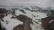 Archived webcam image showing Planneralm: View Tauern House on 13 Apr 2026 at 12:22