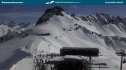 Archived webcam image showing Kanzelwandbahn top station on 26 Feb 2026 at 12:05