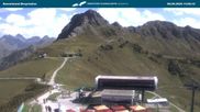 Archived webcam image showing Kanzelwandbahn top station on 8 Sep 2026 at 14:37