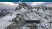Archived webcam image showing Kanzelwandbahn top station on 23 Oct 2026 at 08:46