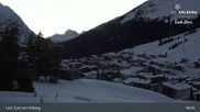 Archived webcam image showing Oberlech (Arlberg Mountain): Flühenlift on Feb 26, 2026 at 1:50 AM