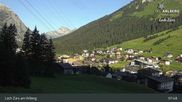 Archiviertes Webcam Bild: Oberlech am Arlberg: Blick vom Flühenlift am 12.07.2026 um 08:11 Uhr