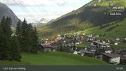 Archived webcam image showing Oberlech (Arlberg Mountain): Flühenlift on 29 Jul 2026 at 08:22