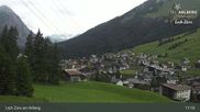 Archived webcam image showing Oberlech (Arlberg Mountain): Flühenlift on 6 Aug 2026 at 17:44
