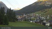 Archived webcam image showing Oberlech (Arlberg Mountain): Flühenlift on 1 Oct 2026 at 08:53