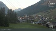 Archived webcam image showing Oberlech (Arlberg Mountain): Flühenlift on 4 Oct 2026 at 07:33