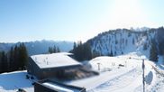 Archived webcam image showing Top station "Panoramabahn", ski resort "Brandnertal" on 18 Mar 2026 at 08:36