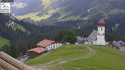 Archived webcam image showing Damüls Ski Resort: View Base Station Oberdamüls on 11 Aug 2026 at 12:42