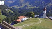 Archived webcam image showing Damüls Ski Resort: View Base Station Oberdamüls on 28 Sep 2026 at 12:16