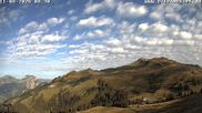 Archived webcam image showing Ski resort Diedamskopf - View Breitenalpe on 11 Aug 2026 at 08:56