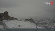 Archived webcam image showing Hintertux Glacier: "Gefrorene Wand" Summit on 23 Oct 2026 at 09:05