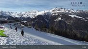 Archived webcam image showing Upper station panoramic railway `Elfer` (1790m) on 26 Feb 2026 at 15:18
