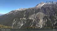 Archived webcam image showing Upper station panoramic railway `Elfer` (1790m) on 23 Apr 2026 at 13:33