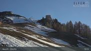 Archived webcam image showing Upper station panoramic railway `Elfer` (1790m) on 23 Apr 2026 at 19:33