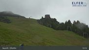 Archived webcam image showing Upper station panoramic railway `Elfer` (1790m) on 12 Jun 2026 at 13:06