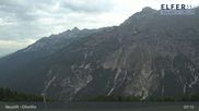 Archived webcam image showing Upper station panoramic railway `Elfer` (1790m) on 27 Jul 2026 at 07:24