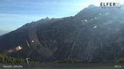 Archived webcam image showing Upper station panoramic railway `Elfer` (1790m) on 1 Oct 2026 at 09:29