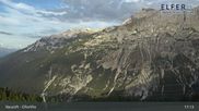 Archived webcam image showing Upper station panoramic railway `Elfer` (1790m) on 1 Oct 2026 at 17:29