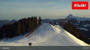 Archived webcam image showing Hahnenkamm Mountain on 26 Feb 2026 at 07:02