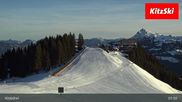 Archived webcam image showing Hahnenkamm Mountain on 26 Feb 2026 at 08:02
