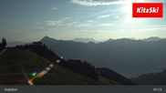 Archived webcam image showing Hahnenkamm Mountain on 3 Aug 2026 at 07:55