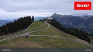 Archived webcam image showing Hahnenkamm Mountain on 10 Oct 2026 at 08:34