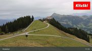 Archived webcam image showing Hahnenkamm Mountain on 10 Oct 2026 at 11:34