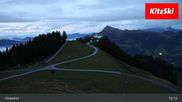 Archived webcam image showing Hahnenkamm Mountain on 10 Oct 2026 at 19:34