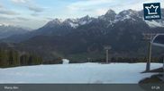 Archived webcam image showing Top Station Hochmaisalm Maria Alm on 19 Apr 2026 at 07:35