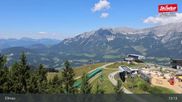 Archiviertes Webcam Bild: Ellmau: Bergstation Hartkaiserbahn am 12.07.2026 um 13:26 Uhr