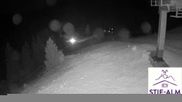 Archived webcam image showing Stiealm alp at Idealhang on 12 Jul 2026 at 00:23