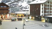 Archived webcam image showing Railway station at Zermatt on 18 Mar 2026 at 06:45