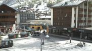 Archived webcam image showing Railway station at Zermatt on 12 May 2026 at 10:38