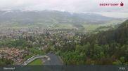 Archived webcam image showing Oberstdorf: Ski Jump Area on 14 May 2026 at 11:18