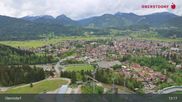 Archived webcam image showing Oberstdorf: Ski Jump Area on 14 May 2026 at 13:18