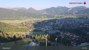 Archived webcam image showing Oberstdorf: Ski Jump Area on 2 Jul 2026 at 07:35